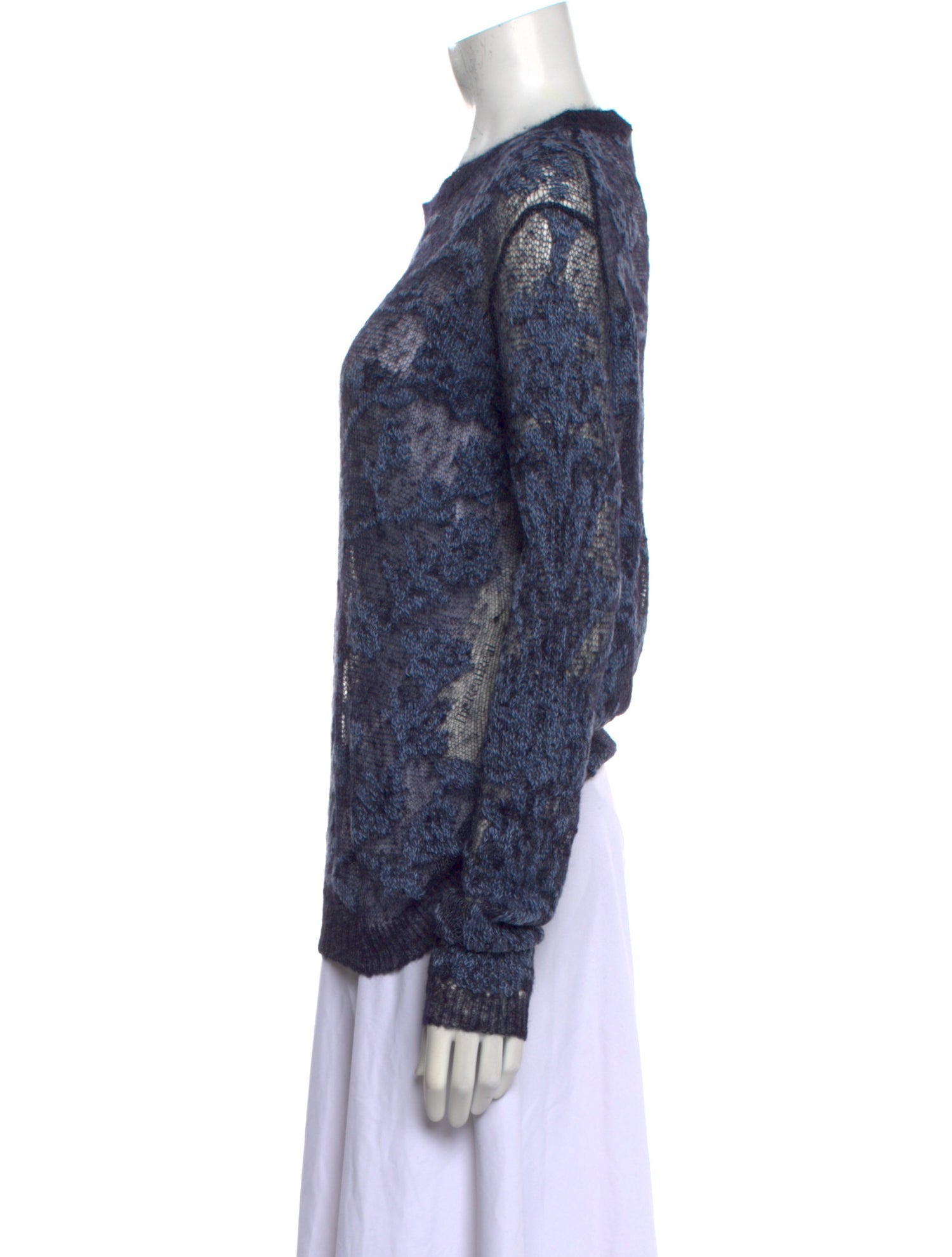 Christian Dior Striped V-Neck Sweater