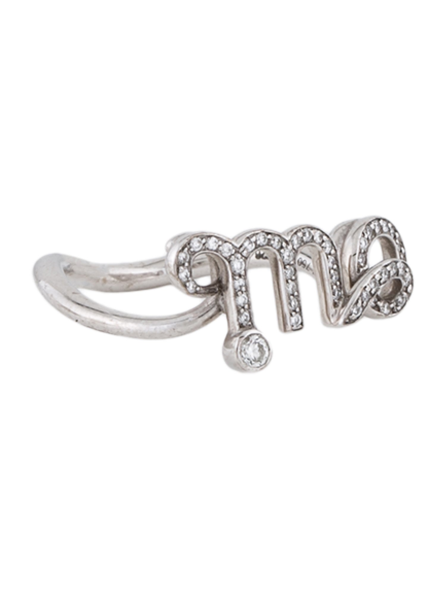 Christian Dior 18K Diamond "OUI" Ring