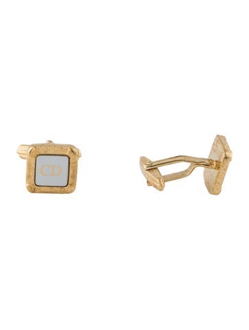 Christian Dior Vintage Two-Tone Cufflinks