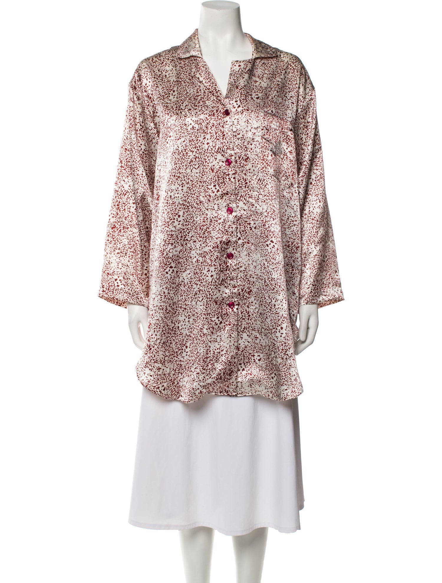 Christian Dior Animal Print Long Sleeve Tunic