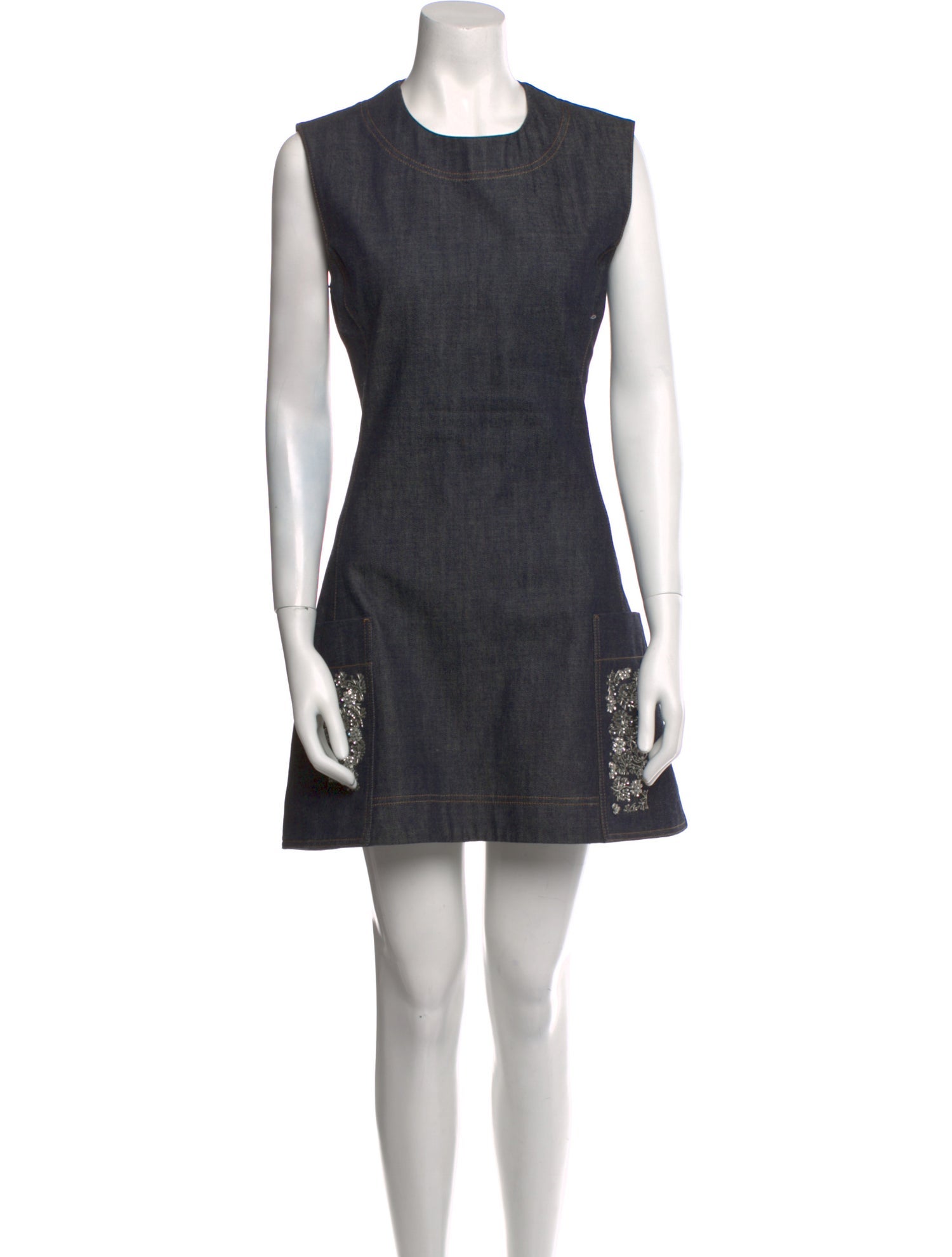 Christian Dior Crew Neck Mini Dress