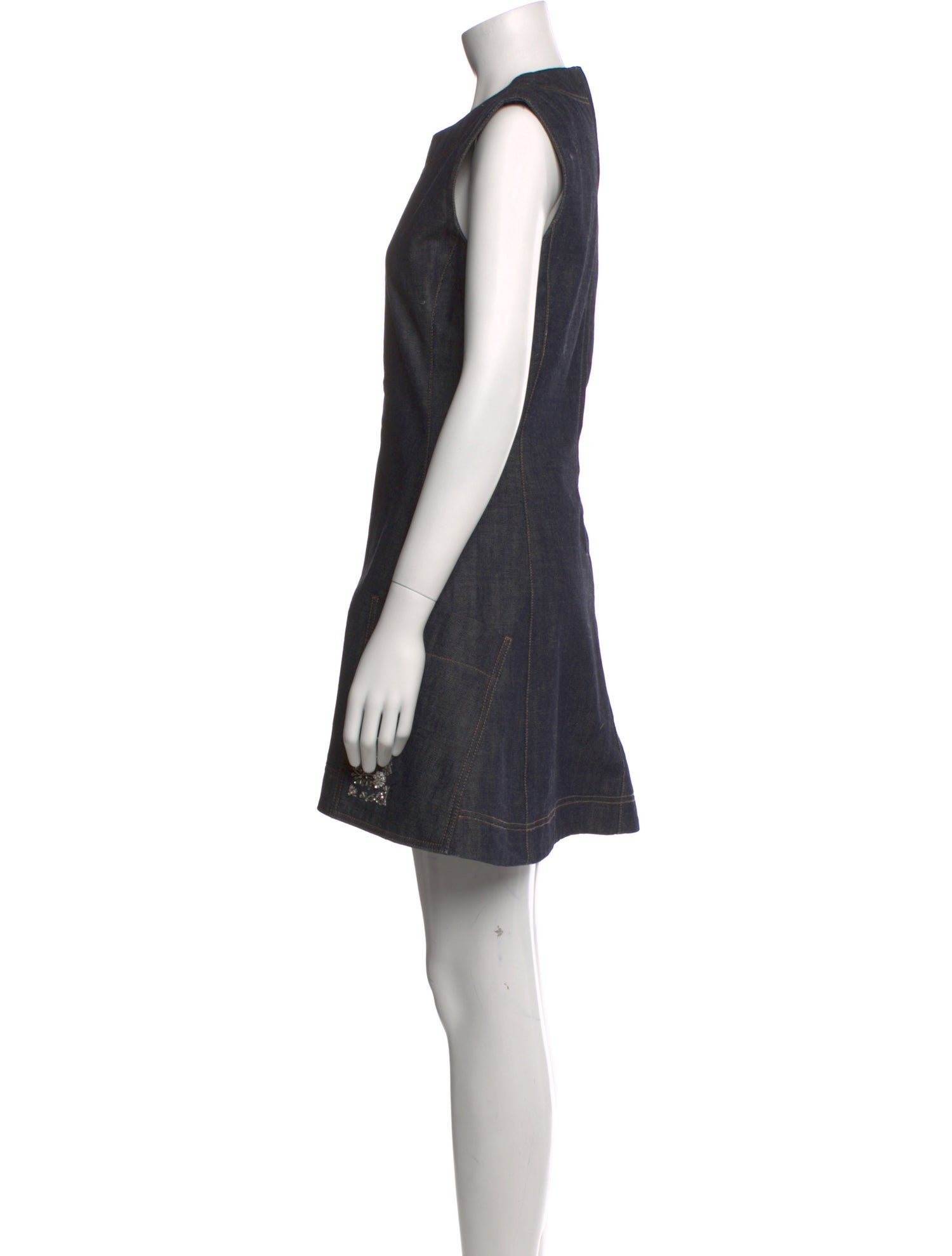 Christian Dior Crew Neck Mini Dress