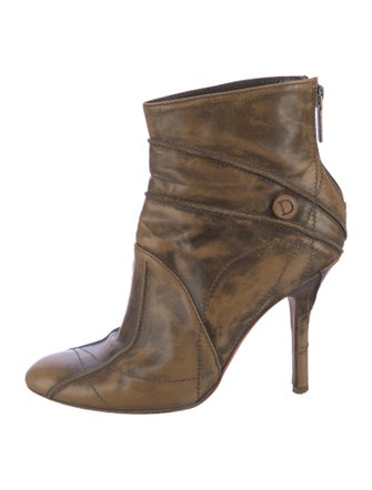 Christian Dior Leather Tie-Dye Print Boots