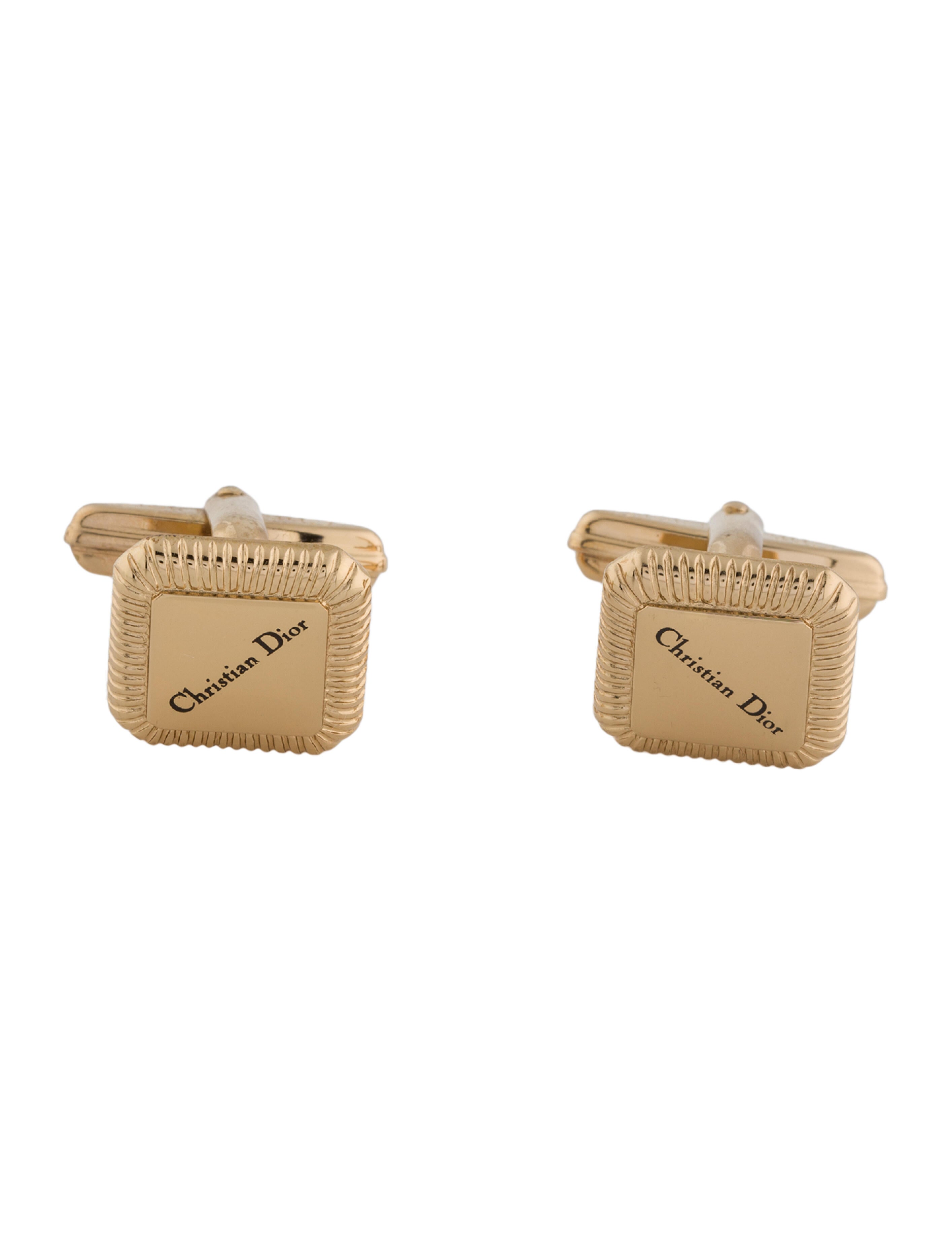 Christian Dior Vintage Logo Cufflinks