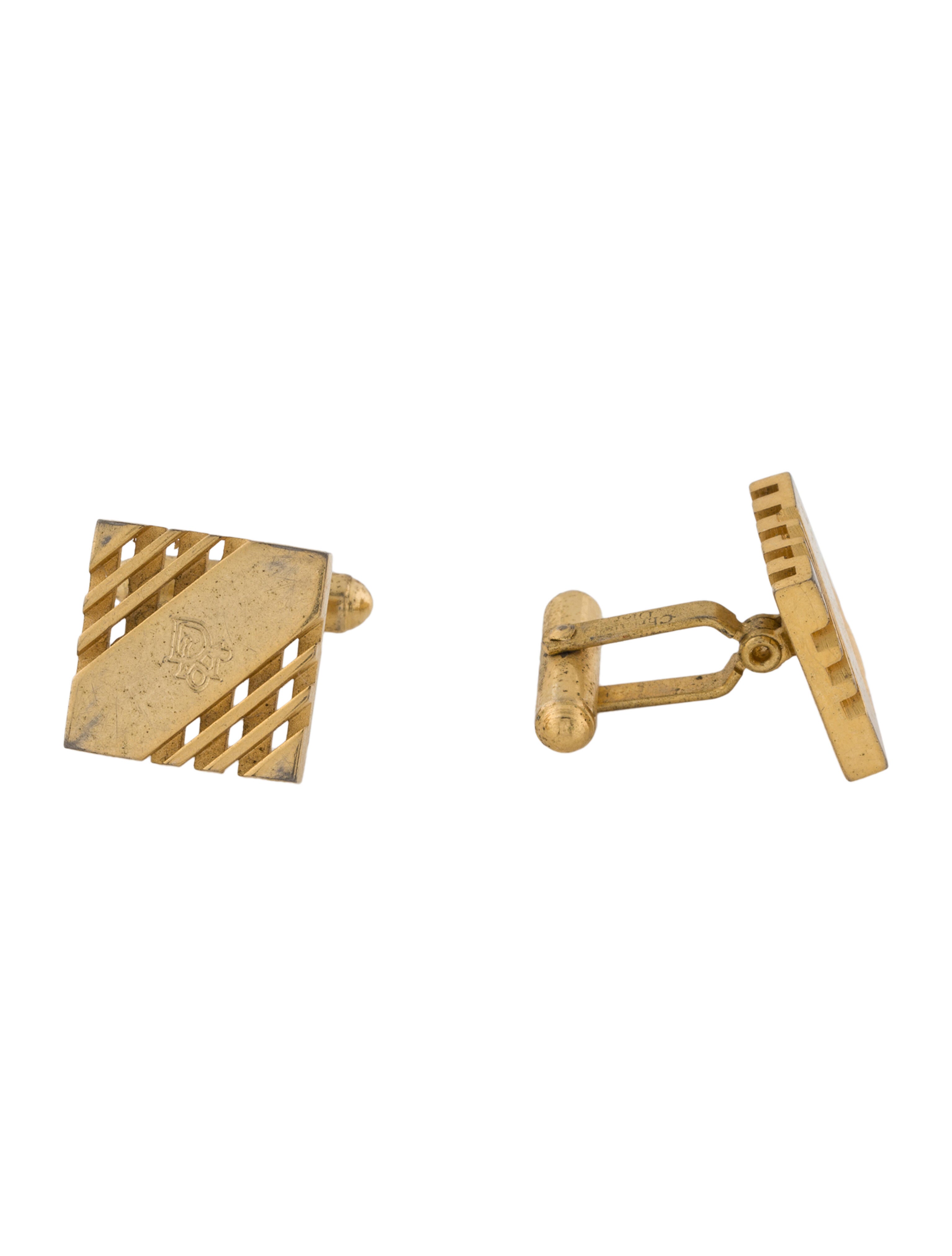 Christian Dior Vintage Logo Cufflinks