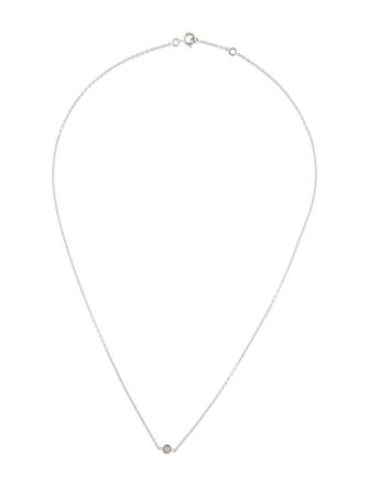 Christian Dior 18K Diamond Mimioui Solitaire Pendant Necklace