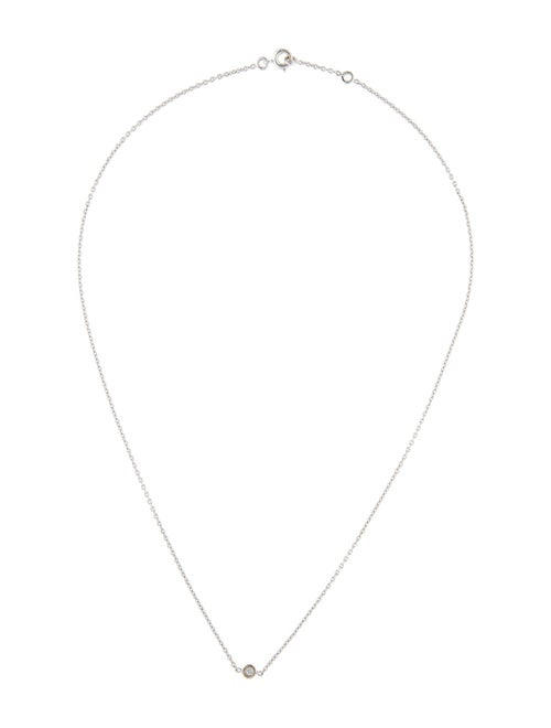 Christian Dior 18K Diamond Mimioui Solitaire Pendant Necklace