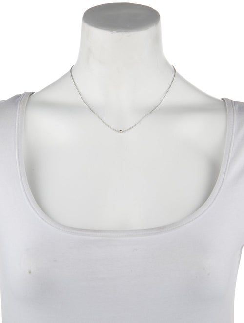 Christian Dior 18K Diamond Mimioui Solitaire Pendant Necklace