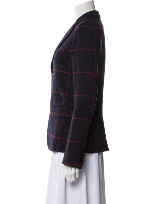 Christian Dior Virgin Wool Plaid Print Blazer