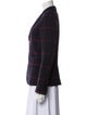 Christian Dior Virgin Wool Plaid Print Blazer