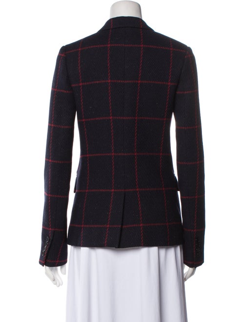 Christian Dior Virgin Wool Plaid Print Blazer