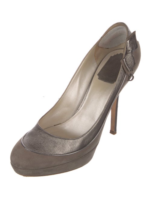 Christian Dior Suede Bow Accents Pumps