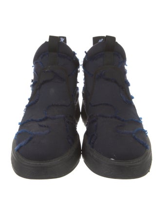 Christian Dior Raw-Edge Trim Lace-Up Boots