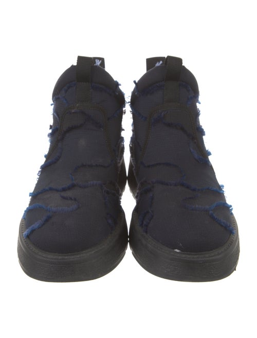 Christian Dior Raw-Edge Trim Lace-Up Boots