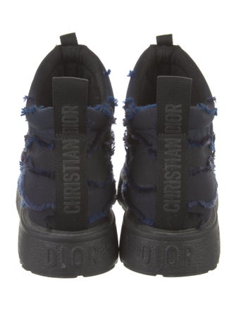 Christian Dior Raw-Edge Trim Lace-Up Boots