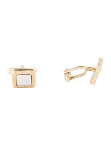 Christian Dior Vintage Two-Tone CD Cufflinks
