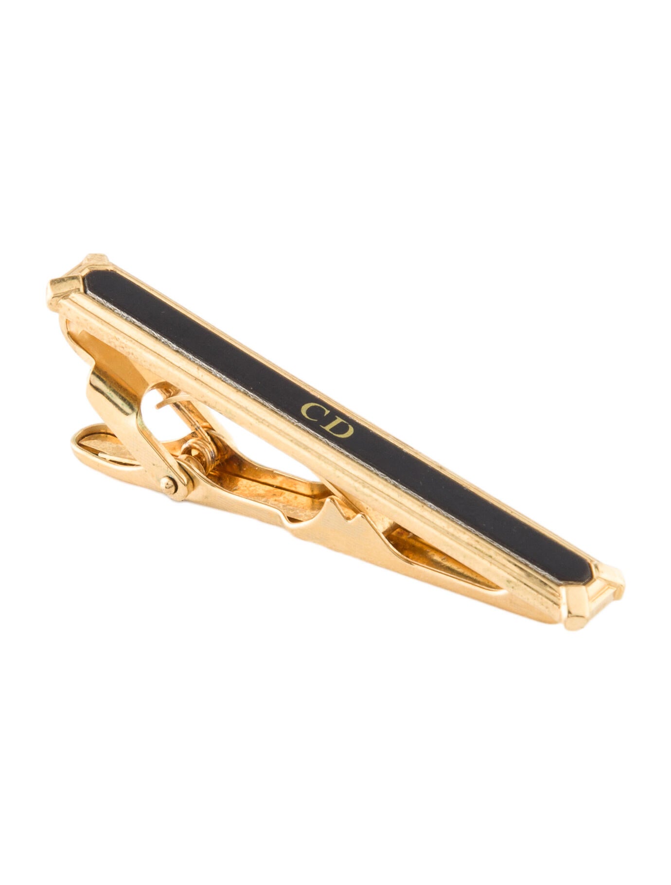 Christian Dior Vintage Enamel CD Tie Clip