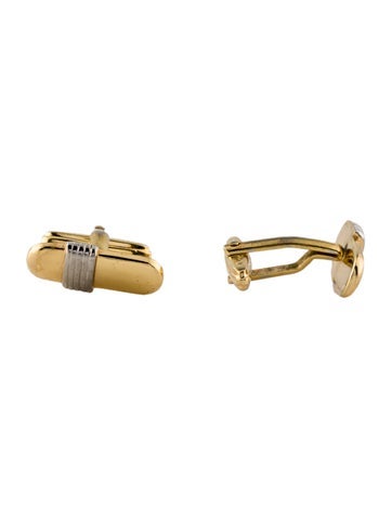 Christian Dior Vintage Two-Tone Cufflinks