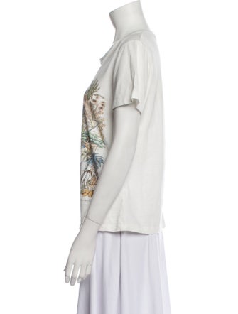 Christian Dior Graphic Print Crew Neck T-Shirt