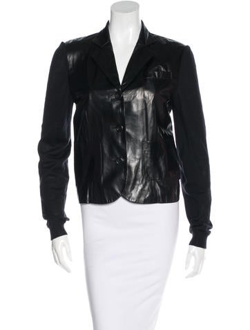Christian Dior Contrast Leather Blazer