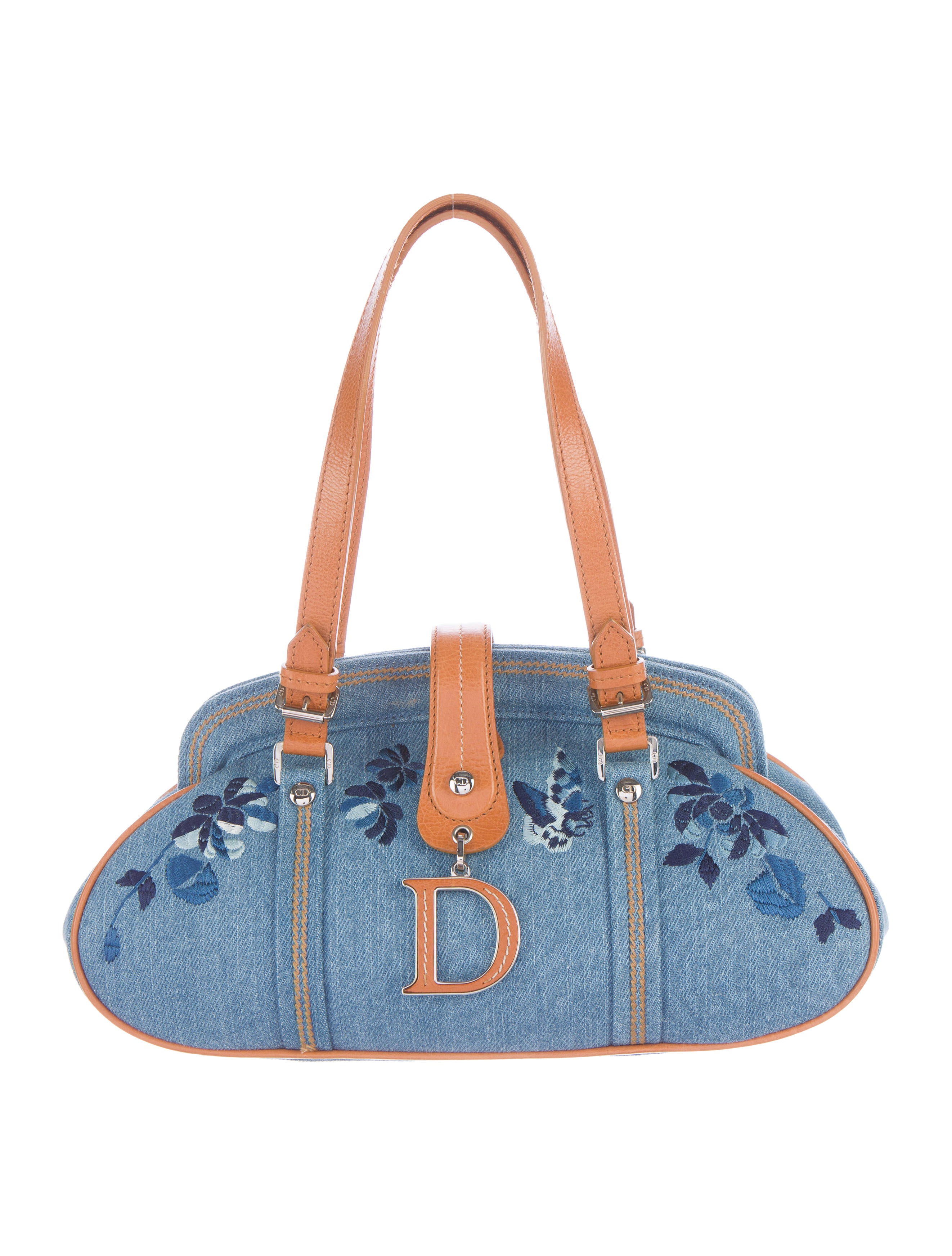 Christian Dior Denim Embroidered Handle Bag Handbags CHR47143 The