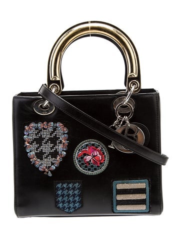 Christian Dior Handle Bags Leather Lady Medium