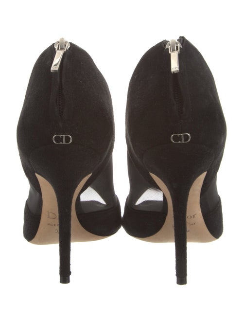 Christian Dior Suede Mesh Accents Lace-Up Boots