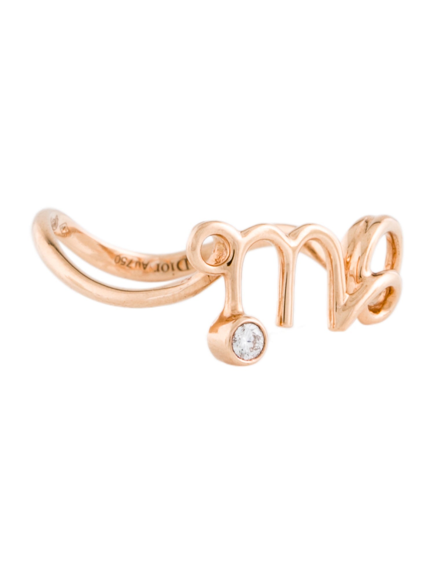 【Dior】ディオール 18K DIORAMOUR リング 美しい曲線♪【Dior】《DIORAMOUR》18K ダイヤ ゴールド リング