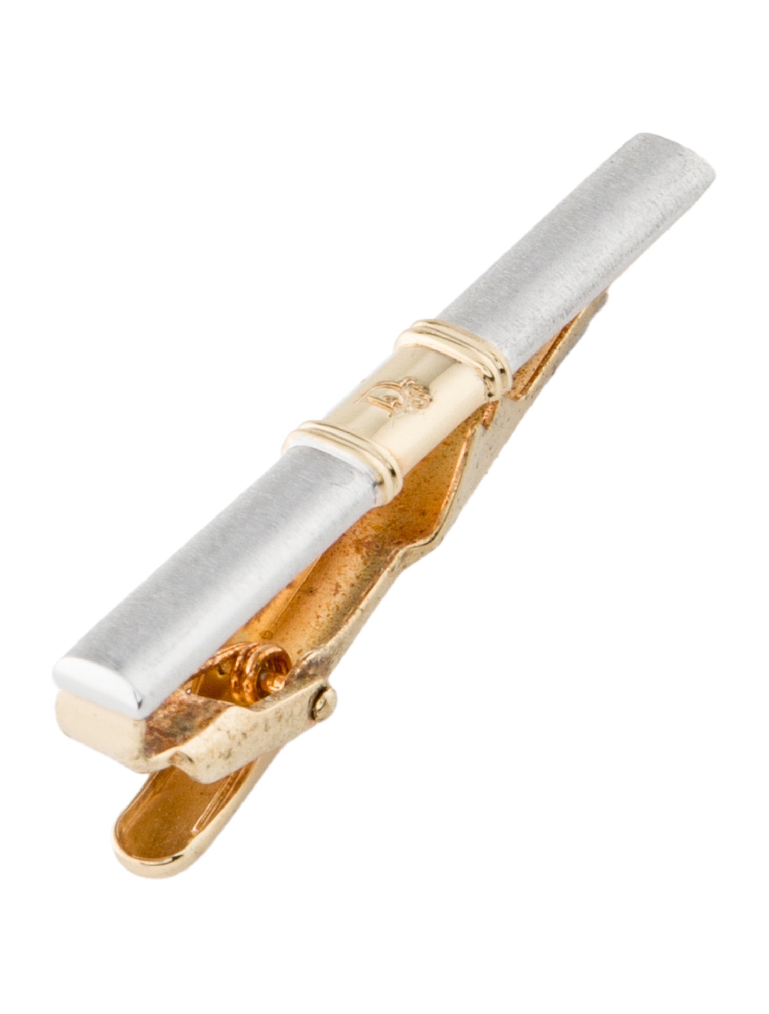 Christian Dior Vintage Two-Tone Logo Tie Clip