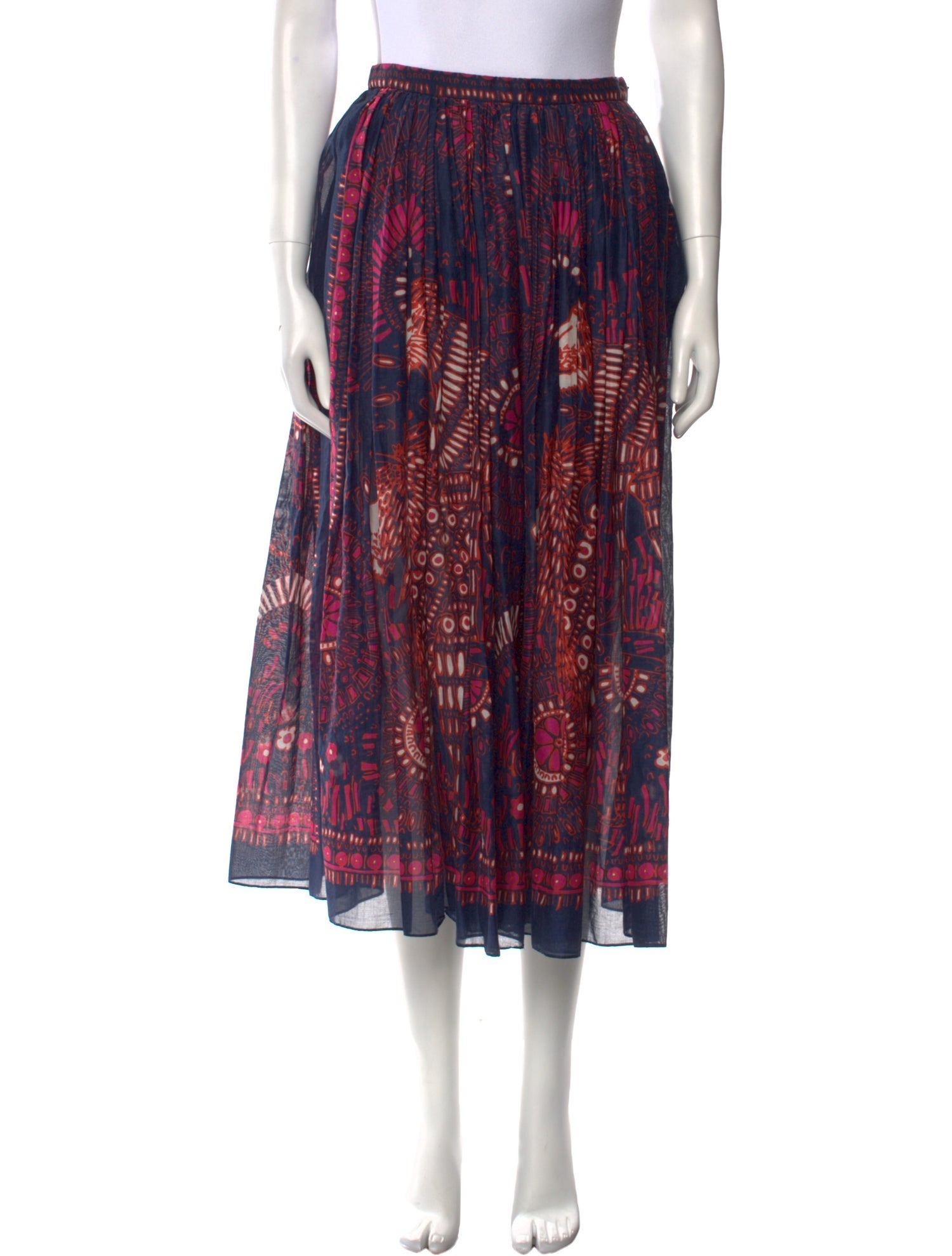 Christian Dior Floral Print Midi Length Skirt