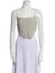 Christian Dior Striped Square Neckline Crop Top