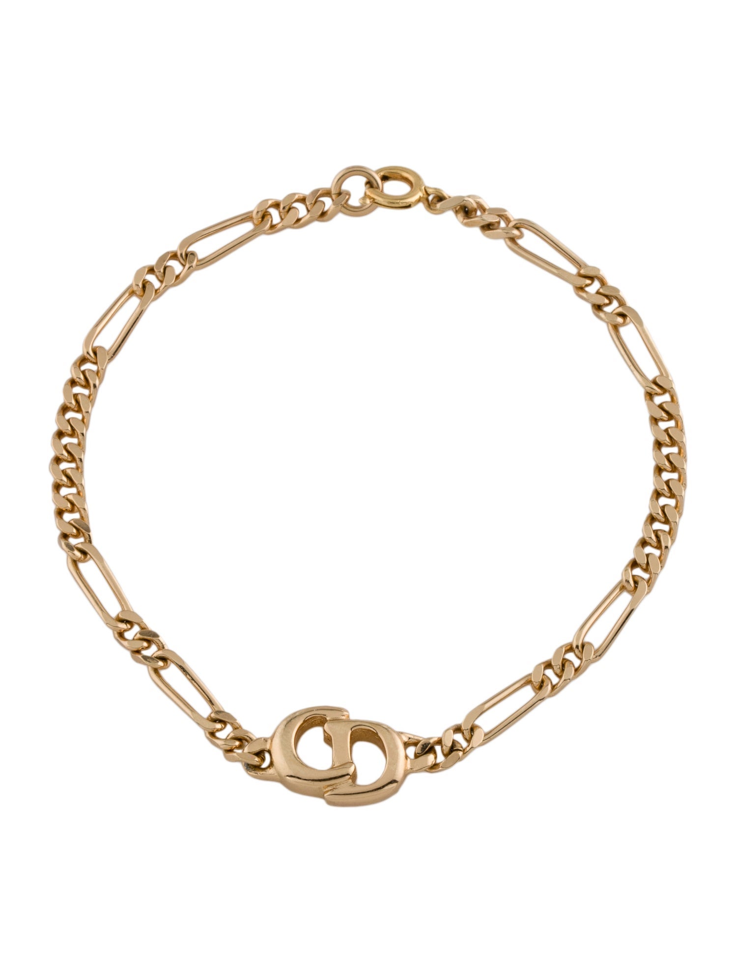 アクセサリー Vintage Christian Dior CD Logo Bracelet CHRISTIAN DIOR Bracelet Bangle Chain AUTH Logo Vintage CD