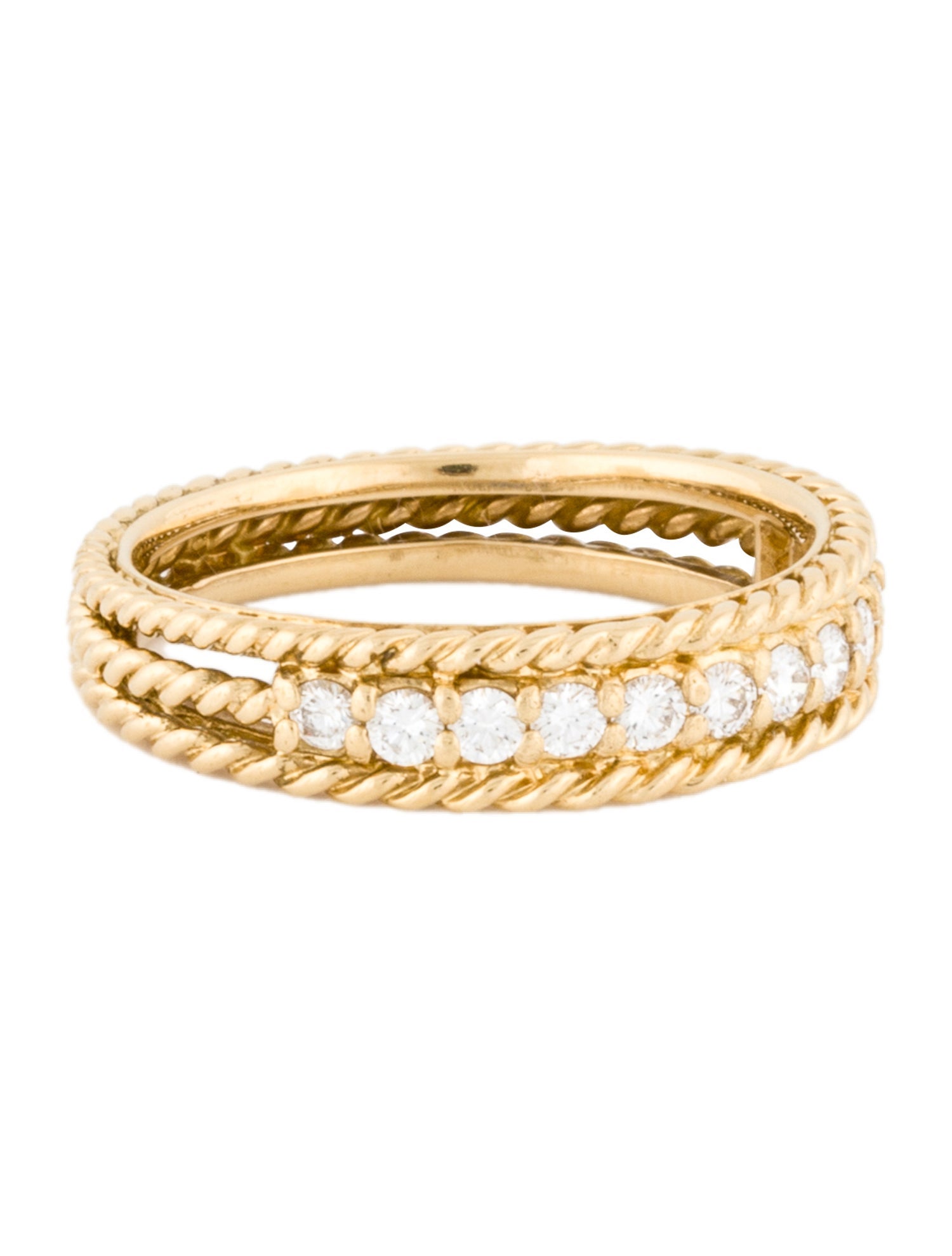 Christian Dior 18K Diamond Twist Band Ring