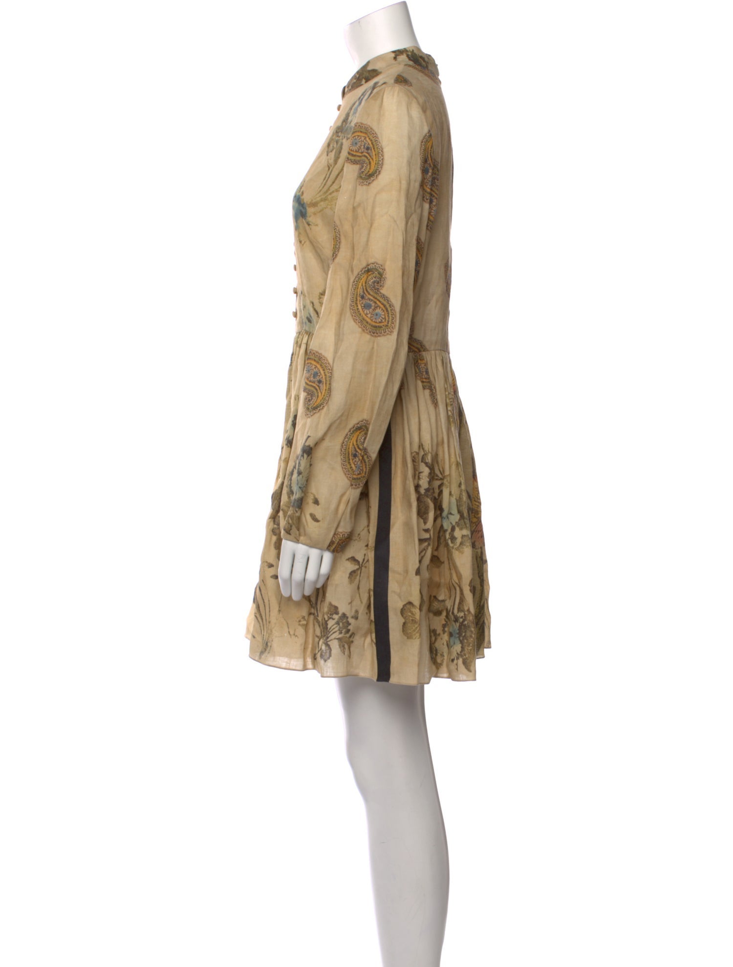 dior linen dress Dioriviera Embroidered Mid-Length Flared Dress Light Blue Cotton and Linen  Blend