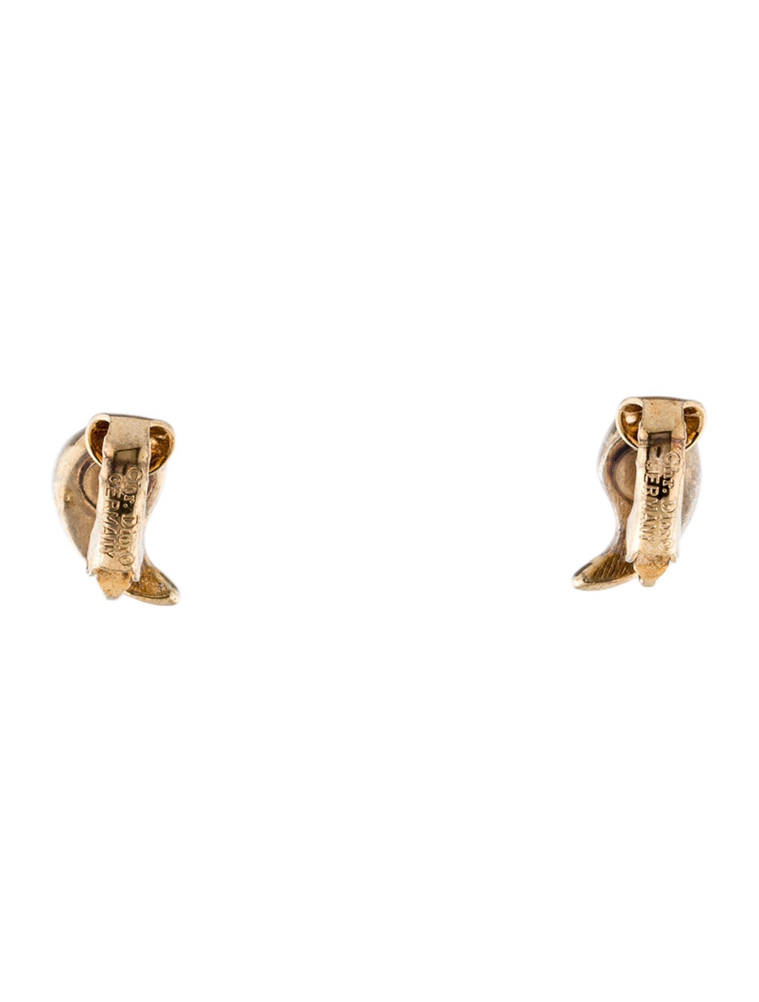 Christian Dior Vintage Crystal Clip-On Earrings