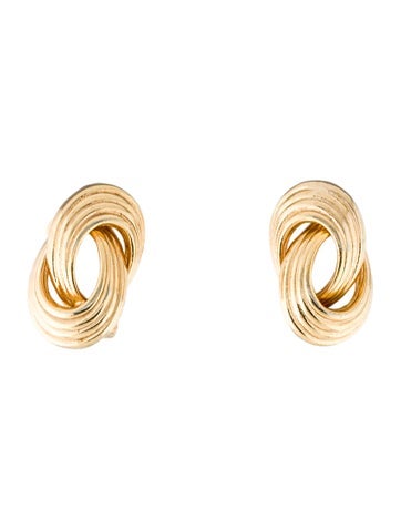 Christian Dior Clip-On Vintage Interlocking Earrings