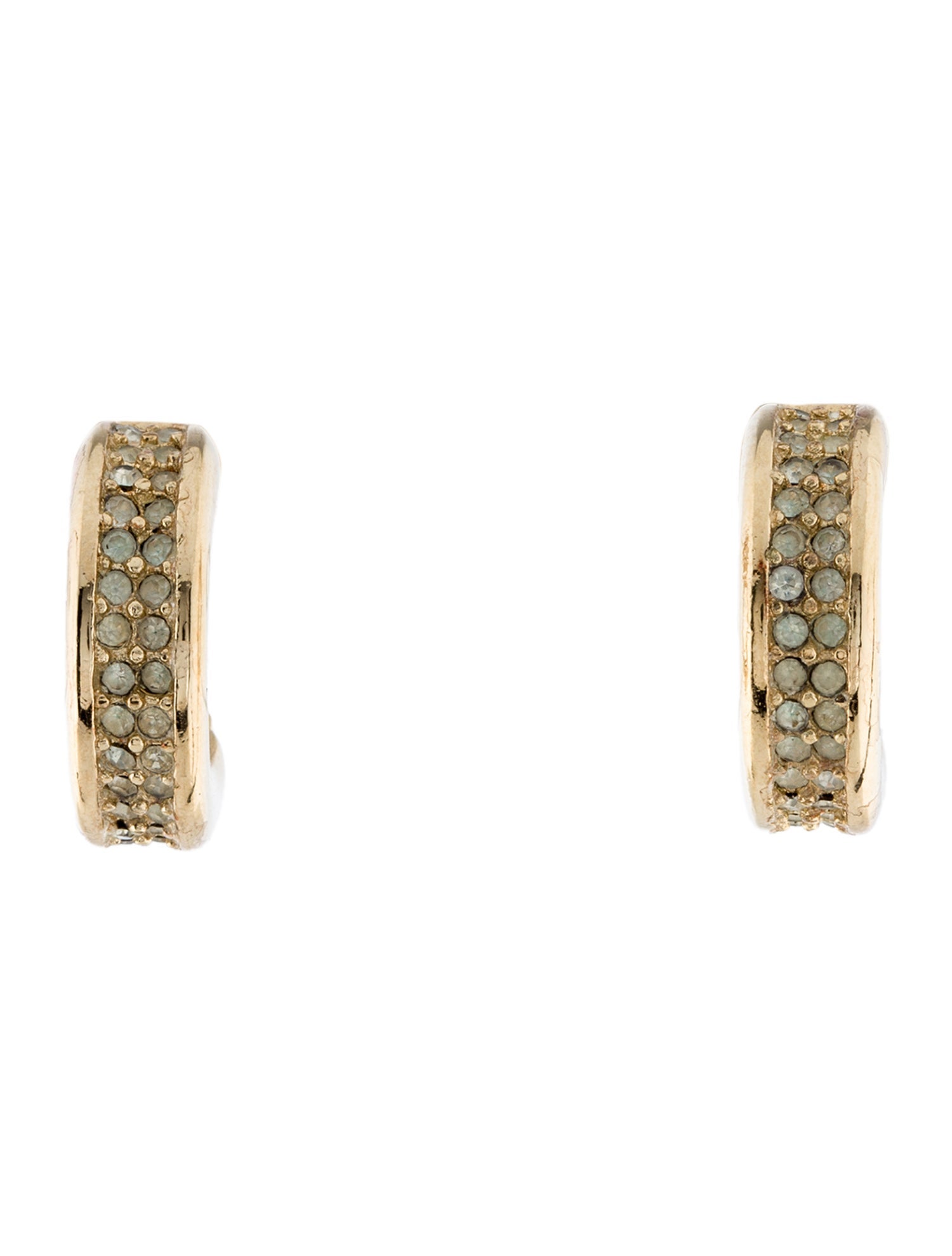 Christian Dior Vintage Crystal Clip-On Earrings