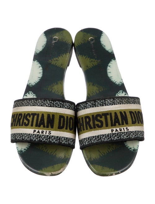 Christian Dior Canvas Printed Slides