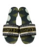 Christian Dior Canvas Printed Slides