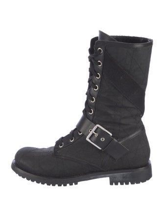Christian Dior Canvas Combat Boots