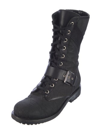 Christian Dior Canvas Combat Boots
