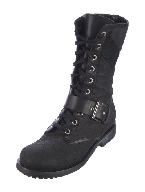 Christian Dior Canvas Combat Boots