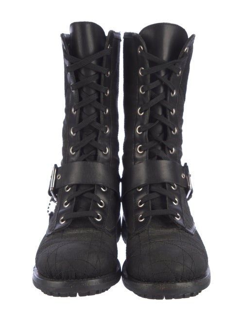 Christian Dior Canvas Combat Boots