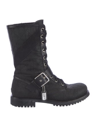 Christian Dior Canvas Combat Boots
