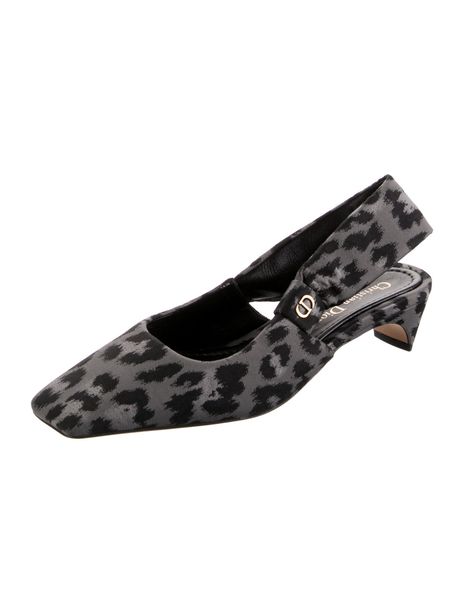 Christian Dior Animal Print Slingback Pumps