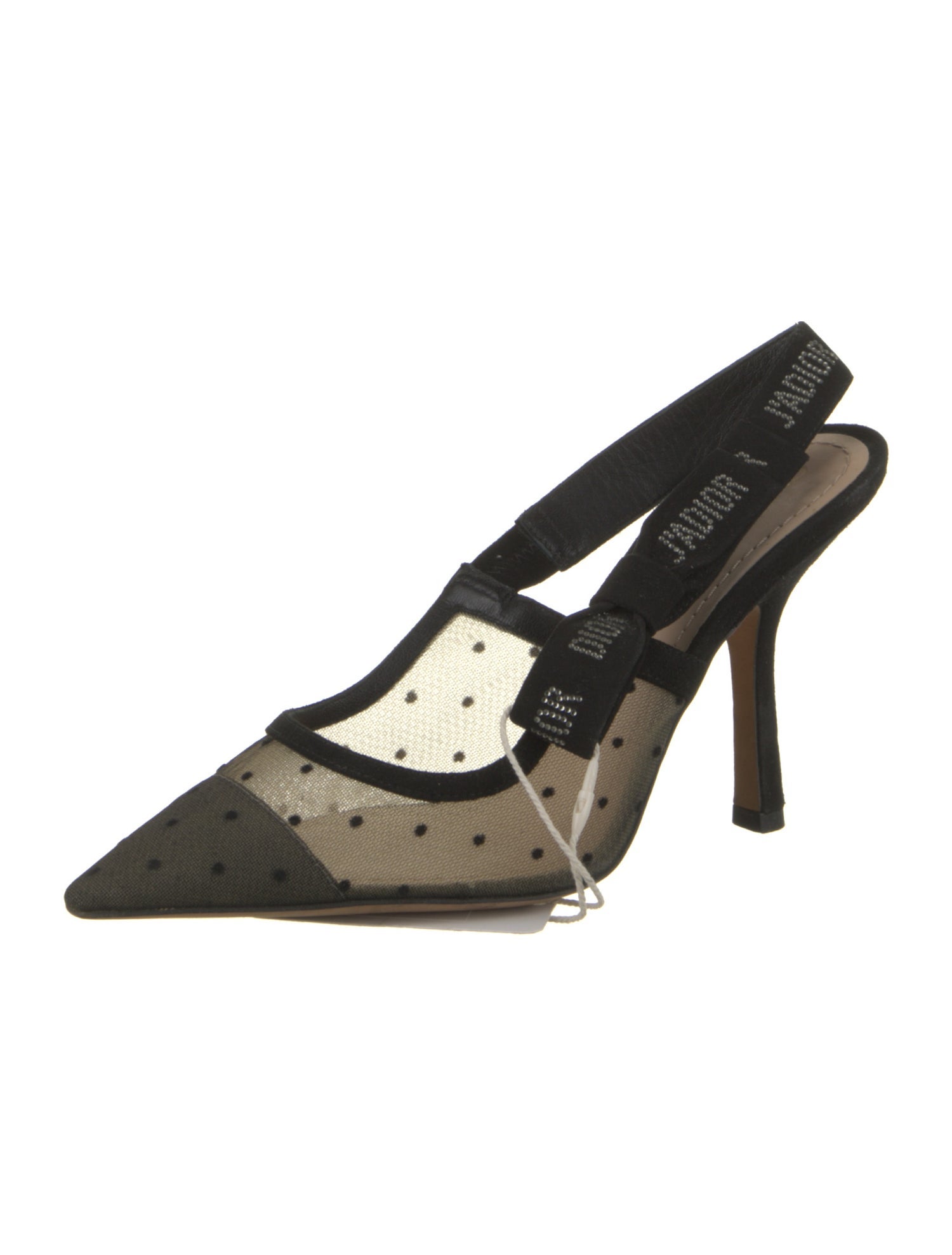 Christian Dior Printed Bow Accents Slingback Pumps