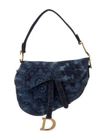 Christian Dior Shoulder Bags Denim Saddle