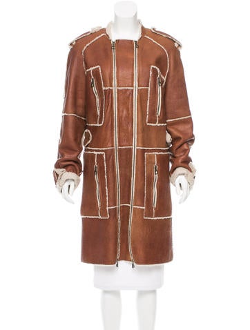 Christian Dior Leather Shearling Coat