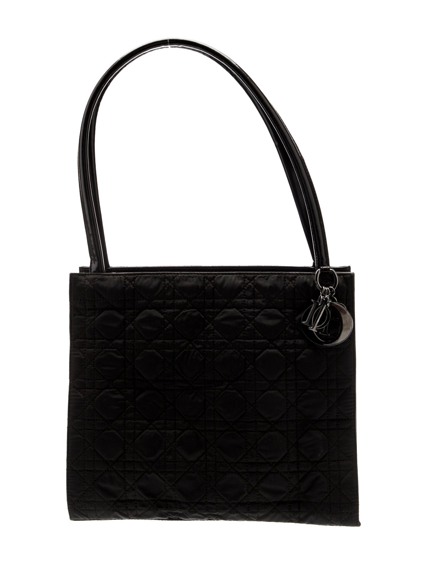 【美品】Chistian Dior  vintage handbag CHRISTIAN DIOR Vintage Lady Cannage Quilted Black Leather