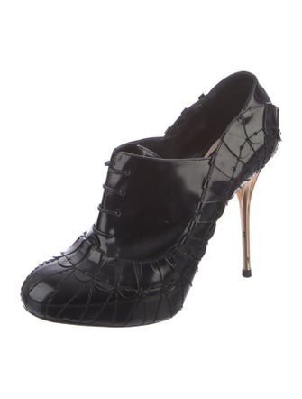 Christian Dior Patent Leather Lace-Up Boots